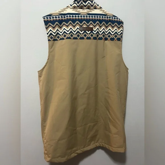 SAga Tan Abstract Patterned Vest - Picture 3 of 11